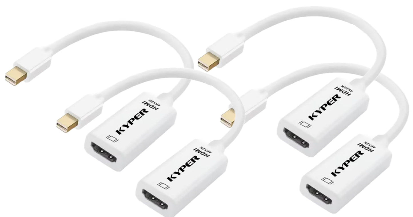 Kyper USKyper-2788 4K MDP Mini DisplayPort to HDMI Adapter Mini DP Compatible for Thunderbolt MacBook Pro, MacBook Air, Mac Mini, Microsoft Surface Pro 3/4, etc